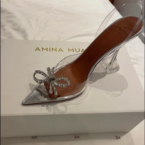 Brand new with box. Never worn. Amina Muuadi Rosie PVC Slingback size 38 - Picture 1 of 4